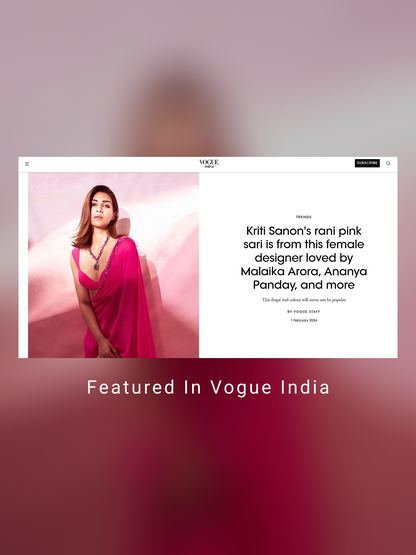 Women's Party Wear Georgette Pink Solid Embellished Designer Saree With Pink Solid Blouse Piece